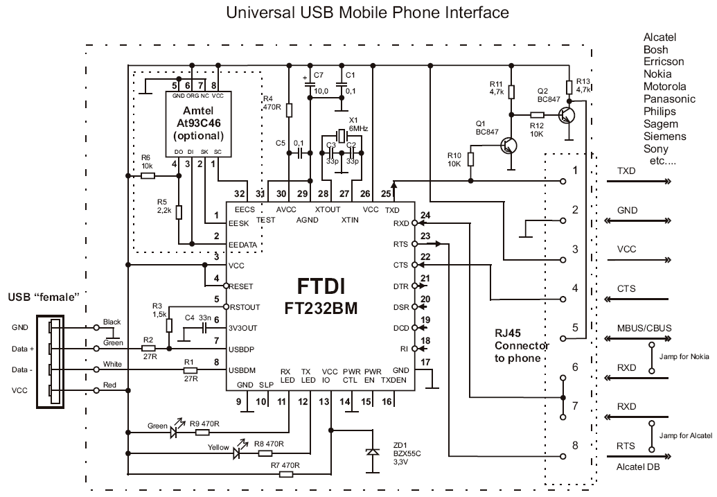 Схема usb rs232 usb