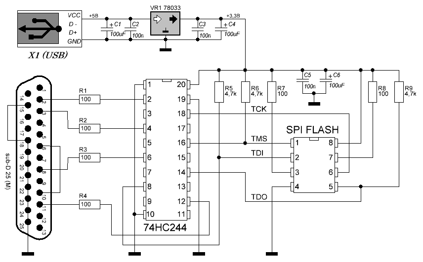 Схема spi flash