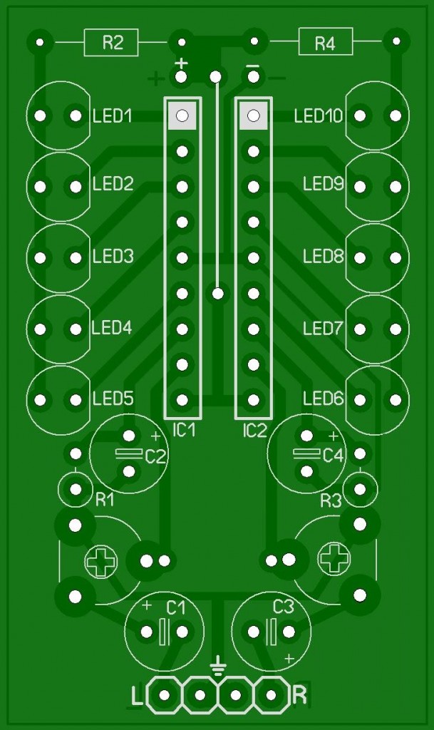 AN6884 - VU Led Level meter for amplifiers CIRCUIT PARTS